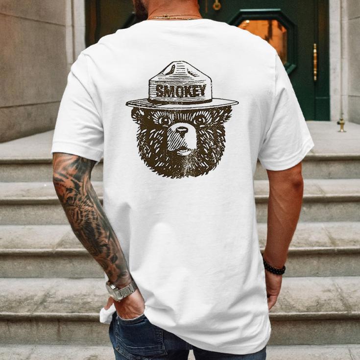 Hank Player Usa Official Smokey Bear Mens Back Print T-shirt Gifts for Men