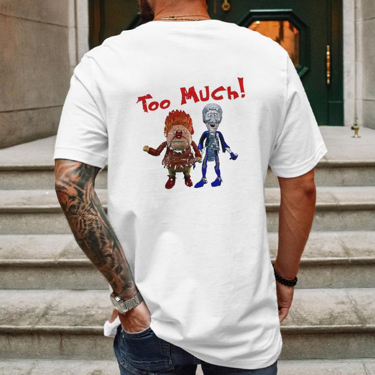 Heat Miser And Snow Miser From The Year Without A Santa Claus Mens Back Print T-shirt Gifts for Men