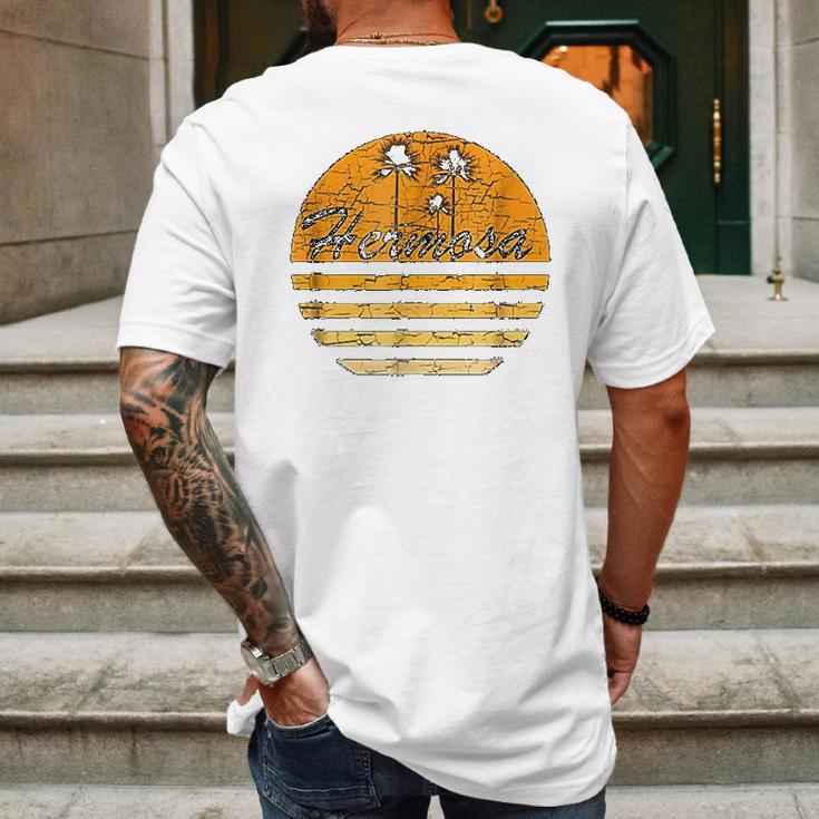 Hermosa Ca Vintage Retro 70S Throwback Surf Mens Back Print T-shirt Gifts for Men