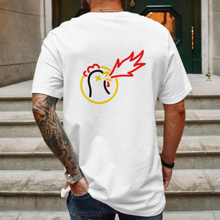 Hot Ones Basic Line Art Mens Back Print T-shirt Gifts for Men