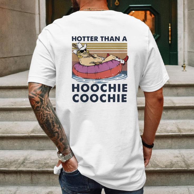 Hotter Than A Hoochie Coochie Vintage Shirt Mens Back Print T-shirt Gifts for Men