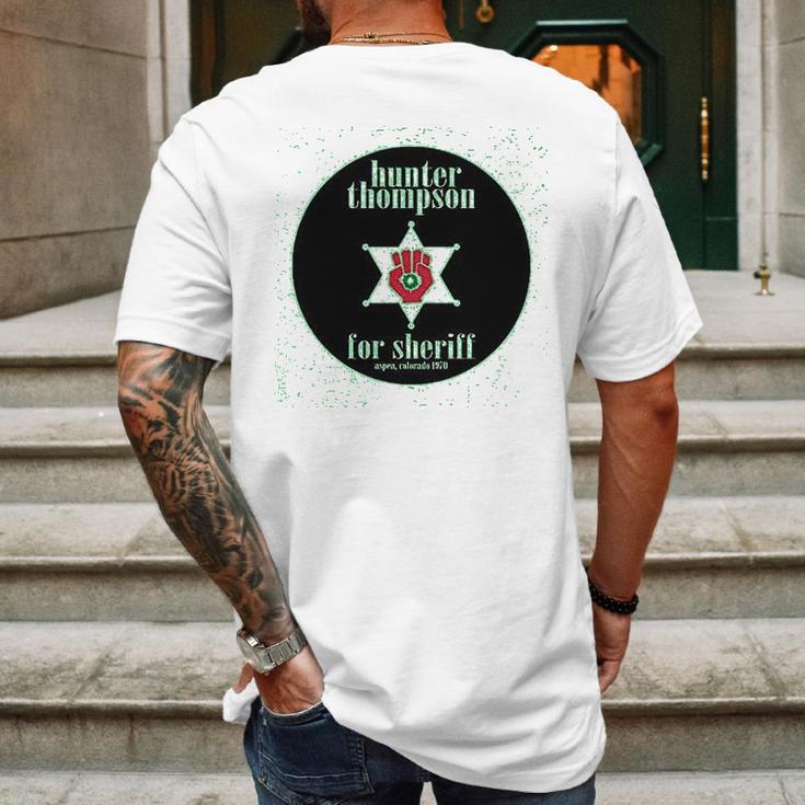 Hunter S Thompson For Sheriff Books Funny Costume Mens Back Print T-shirt Gifts for Men