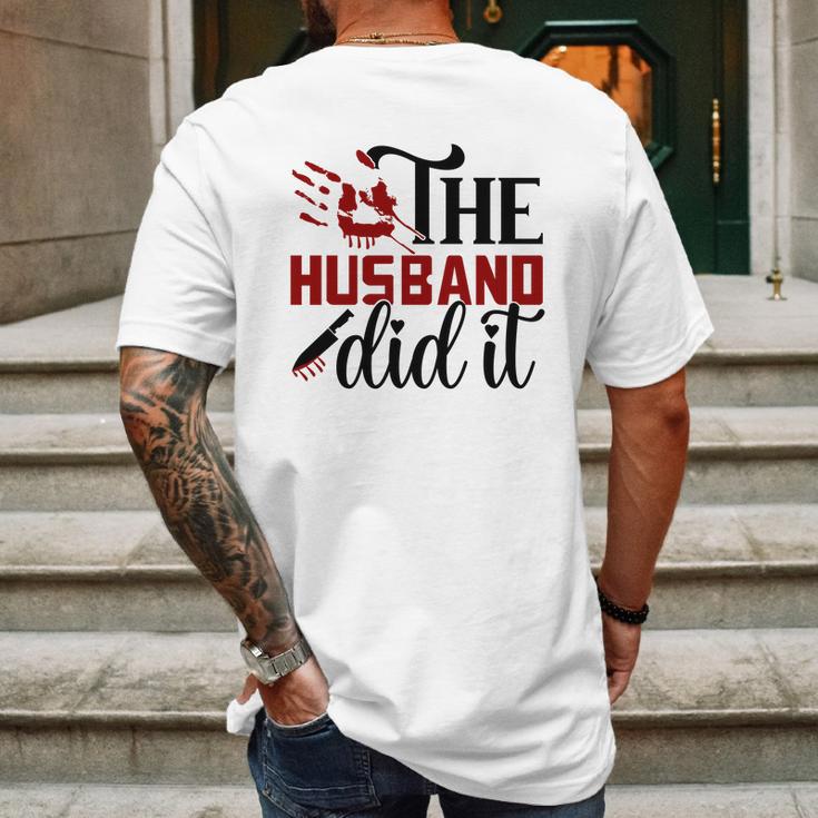 The Husband Did It True Crime Junkie Gift For Fan Mens Back Print T-shirt Gifts for Men