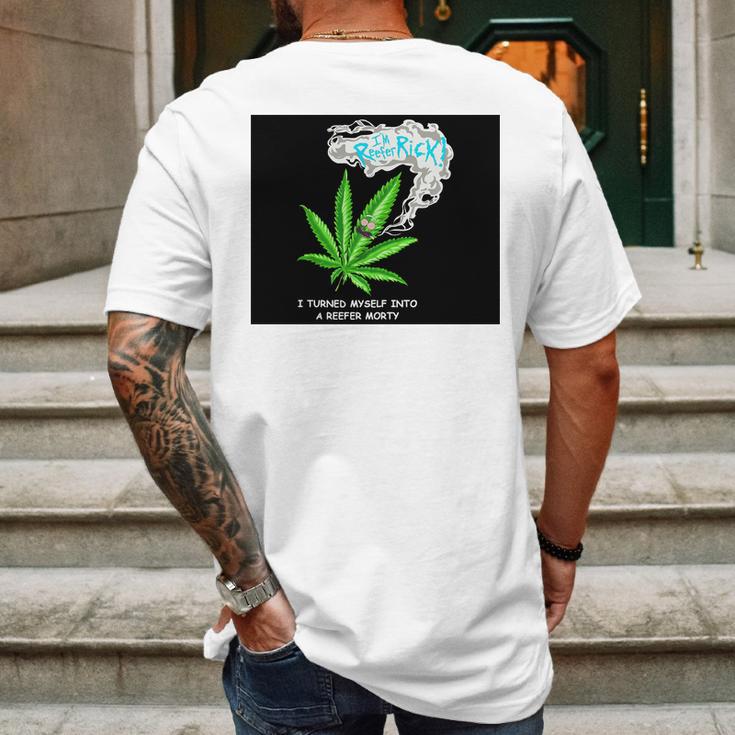 I’M Reefer Rick I Turned Myself Into A Reefer Morty Shirt Mens Back Print T-shirt Gifts for Men