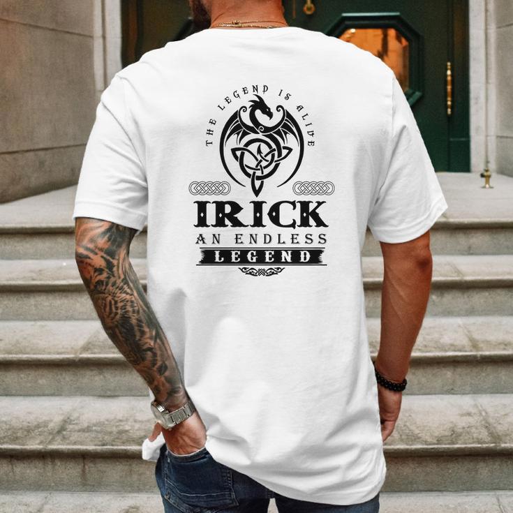 Irick Mens Back Print T-shirt Gifts for Men