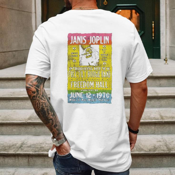 Janis Joplin Freedom Hall Poster Fitted Jersey Mens Back Print T-shirt Gifts for Men