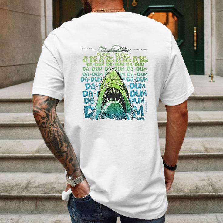 Jaws Shark Movie Dadum Theme Song Mens Back Print T-shirt Gifts for Men