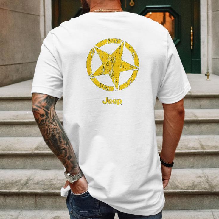 Jeep Willys Star Mens Back Print T-shirt Gifts for Men