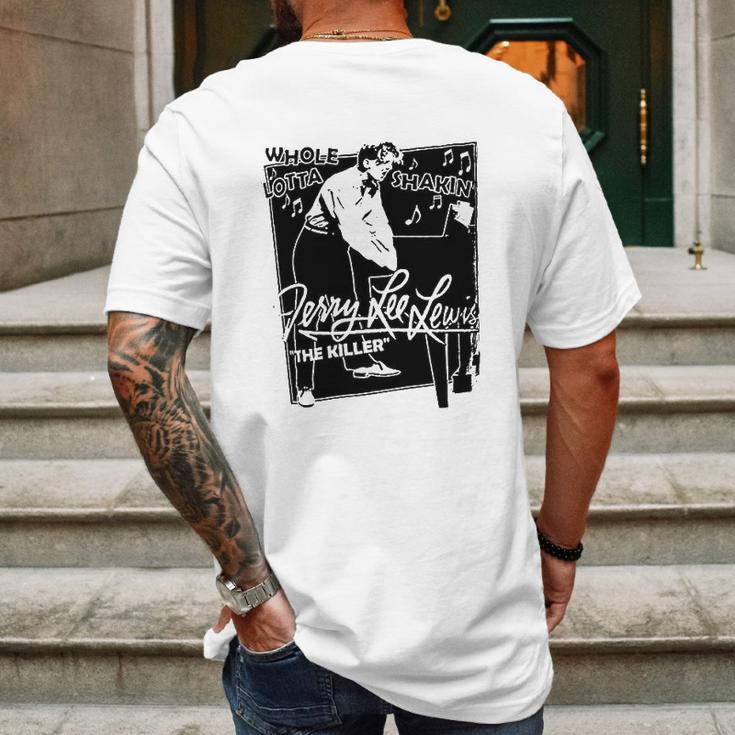 Jerry Lee Lewis Art Mens Back Print T-shirt Gifts for Men