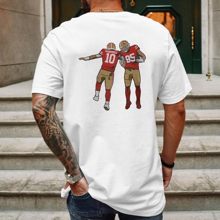 Jimmy Garoppolo X George Kittle San Francisco 49Ers T-Shirt Mens Back Print T-shirt Gifts for Men