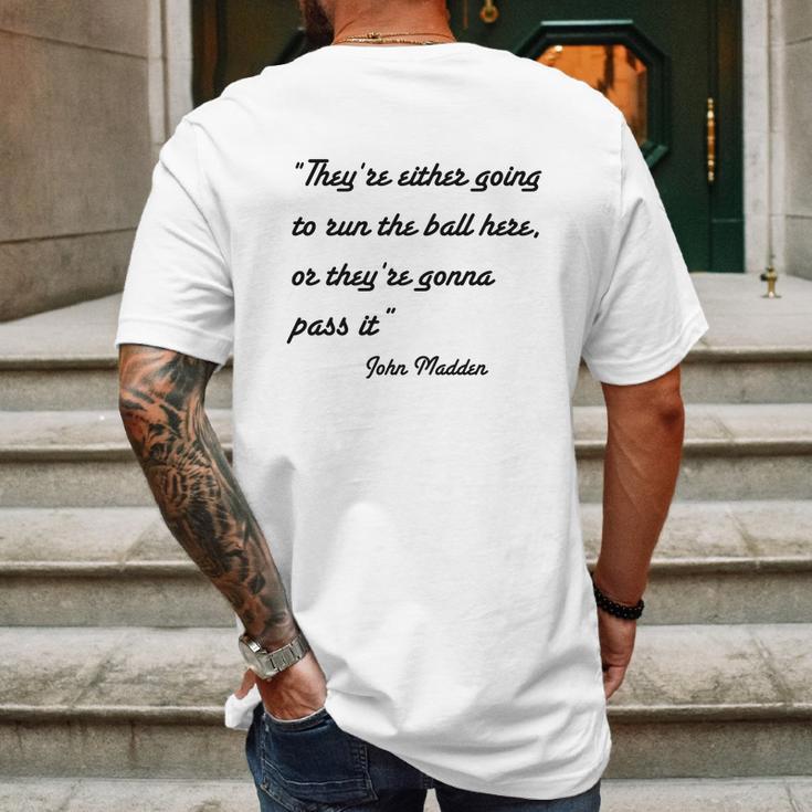 John Madden Obvious Quotes Part Two T-Shirt Mens Back Print T-shirt Gifts for Men