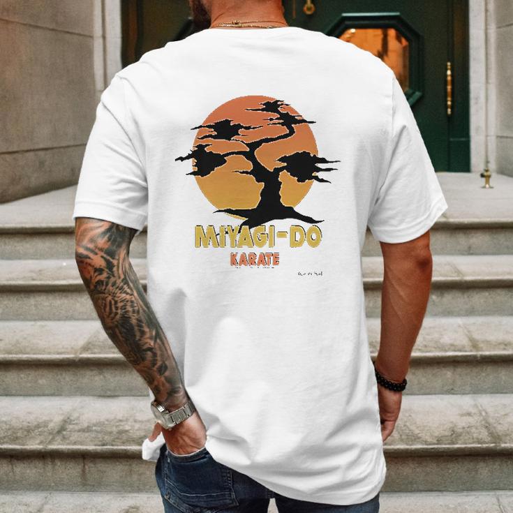 Karate Kid Miyagi Do Banzai Tree Sunset Mens Back Print T-shirt Gifts for Men