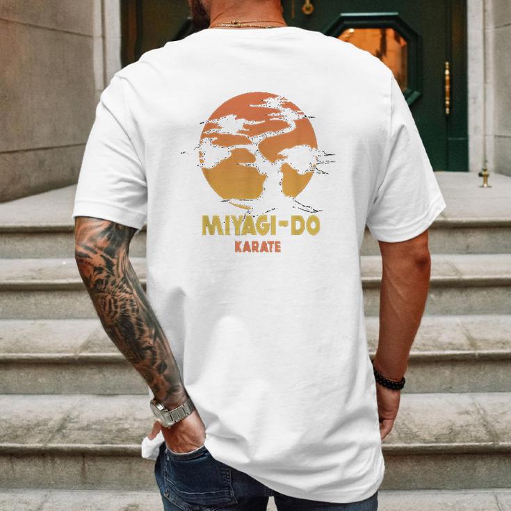 Karate Kid Miyagi Do Banzai Tree Sunset Logo Mens Back Print T-shirt Gifts for Men