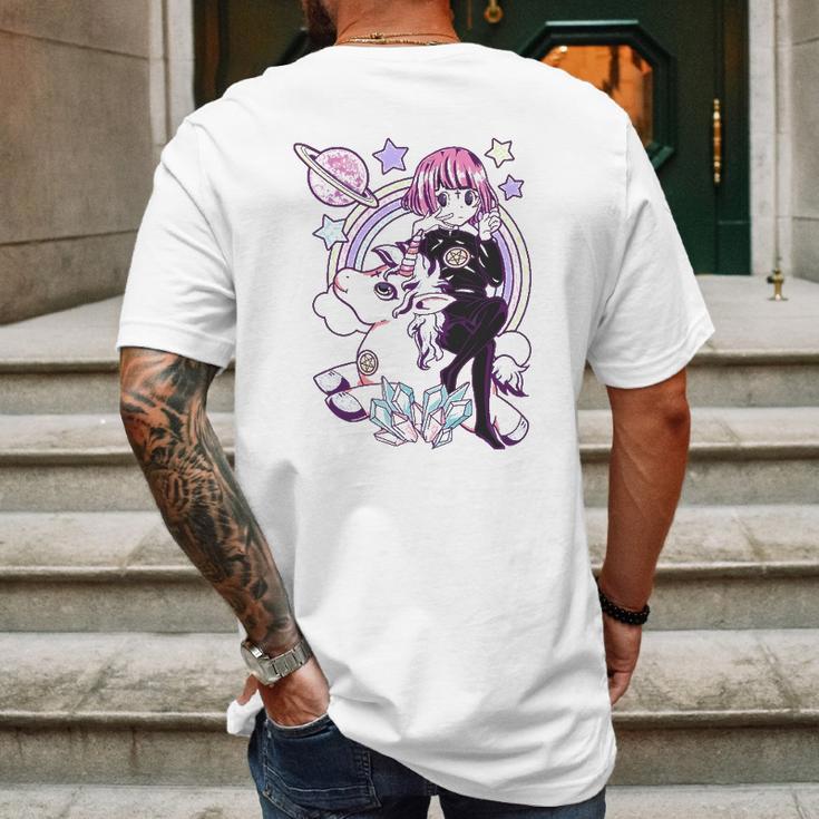 Kawaii Pastel Goth Unicorn Cute Gothic Girl Wicca For Kids Mens Back Print T-shirt Gifts for Men