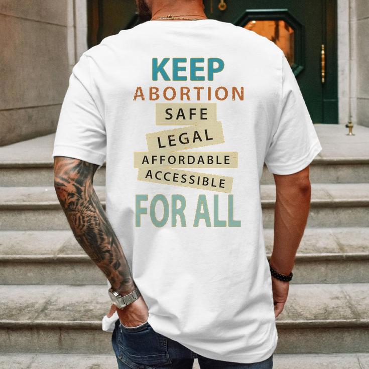 Keep Abortion Safe Legal Affordable Protect Roe Mens Back Print T-shirt Gifts for Men