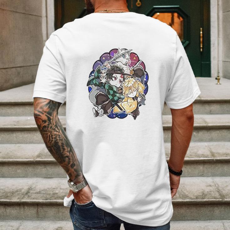 Kimetsu No Yaiba Demon Slayer Doodle Mens Back Print T-shirt Gifts for Men