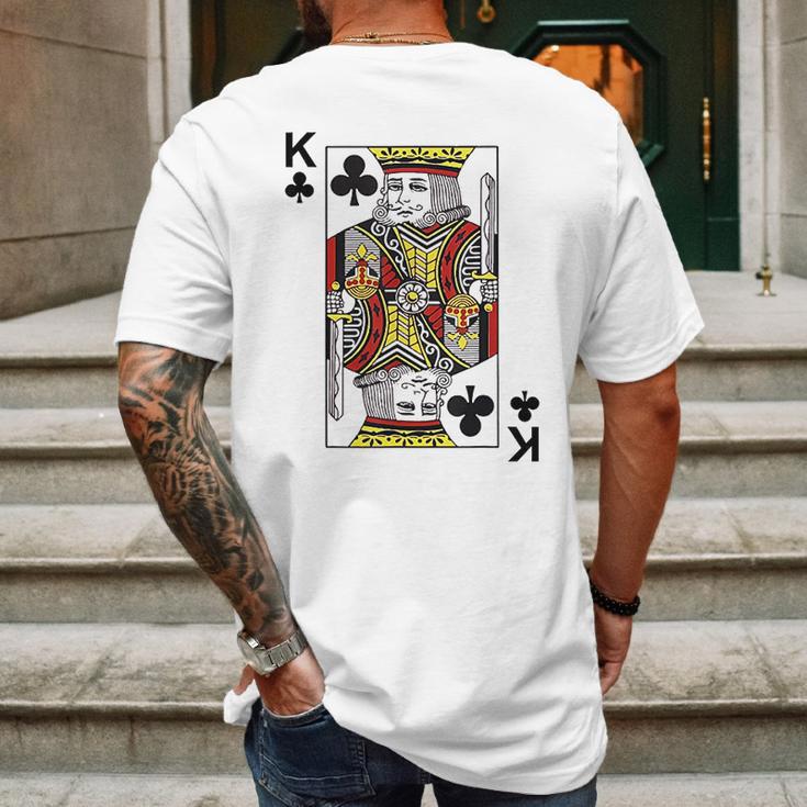 - King Of Clubs Blackjack Cards Poker 21 Mens Back Print T-shirt Gifts for Men