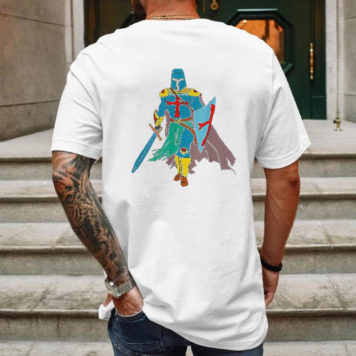 Knight Crusader Crusades Templar Gift Graphic Mens Back Print T-shirt Gifts for Men