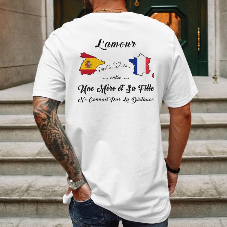 Lamour Entre Une Mère Et Sa Fille Ne Connaît Pas La Distance Mens Back Print T-shirt Gifts for Men