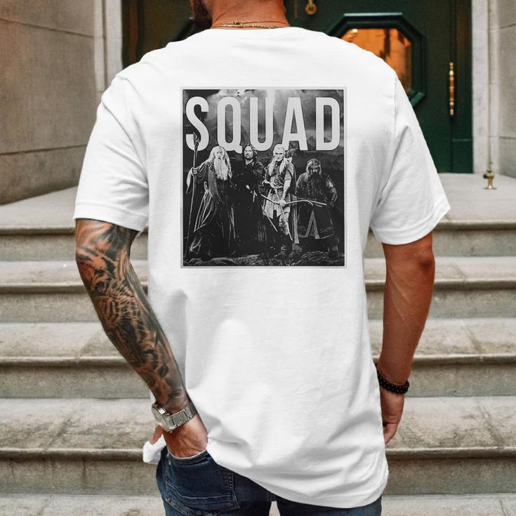 The Lord Of The Rings Squad Mens Back Print T-shirt Gifts for Men