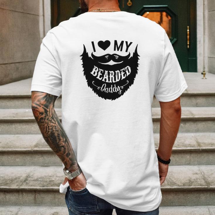 I Love My Bearded Daddy Funny Gift Idea Baby Creeper Boys Girls Mens Back Print T-shirt Gifts for Men