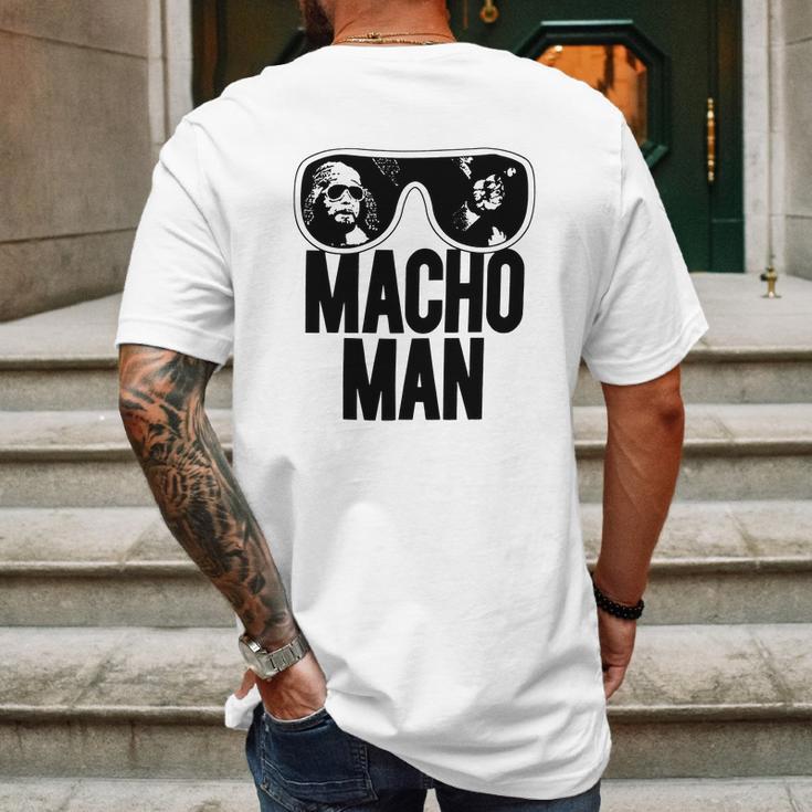 Macho Man Wrestler Ooold School Purple Mens Back Print T-shirt Gifts for Men