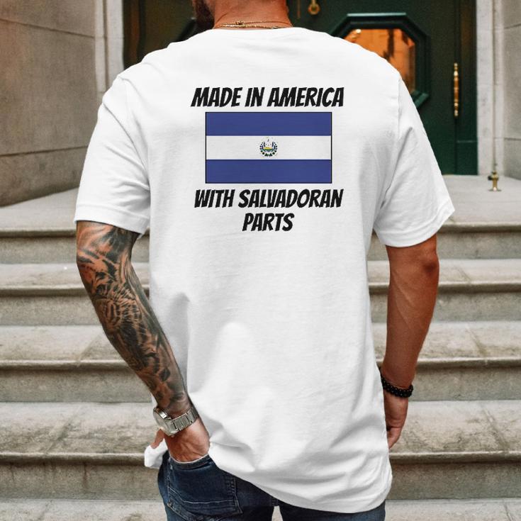 Made In America With Salvadoran Parts Mens Back Print T-shirt Gifts for Men