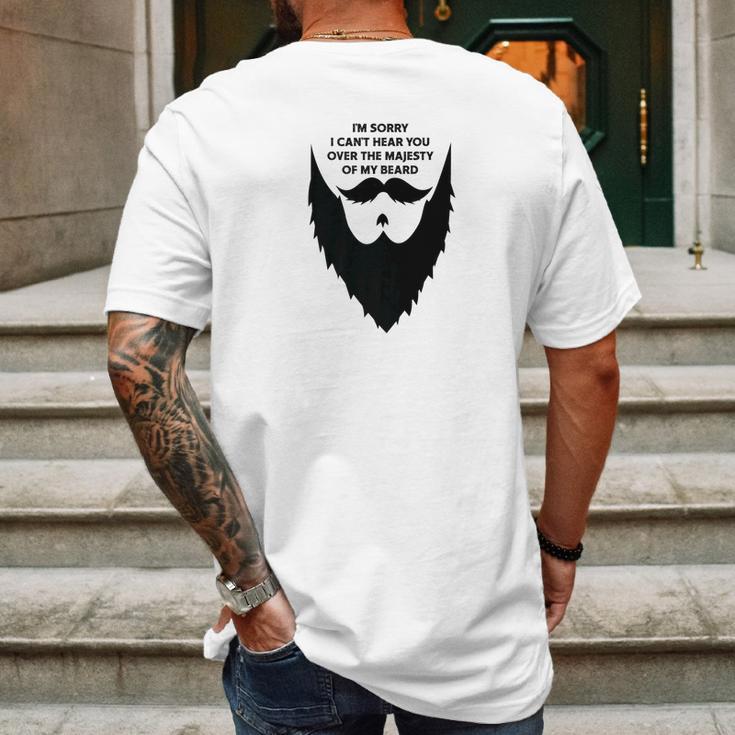 Majestic Beard Funny Beard Mustache Owners Mens Back Print T-shirt Gifts for Men