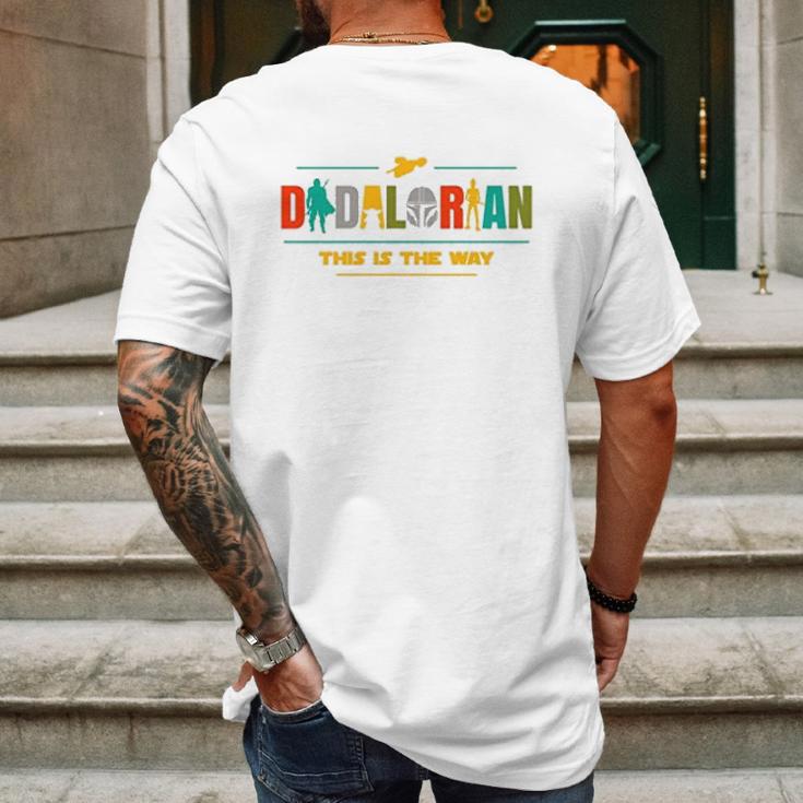 The Mandalorian Dadalorian This Is The Way Mens Back Print T-shirt Gifts for Men