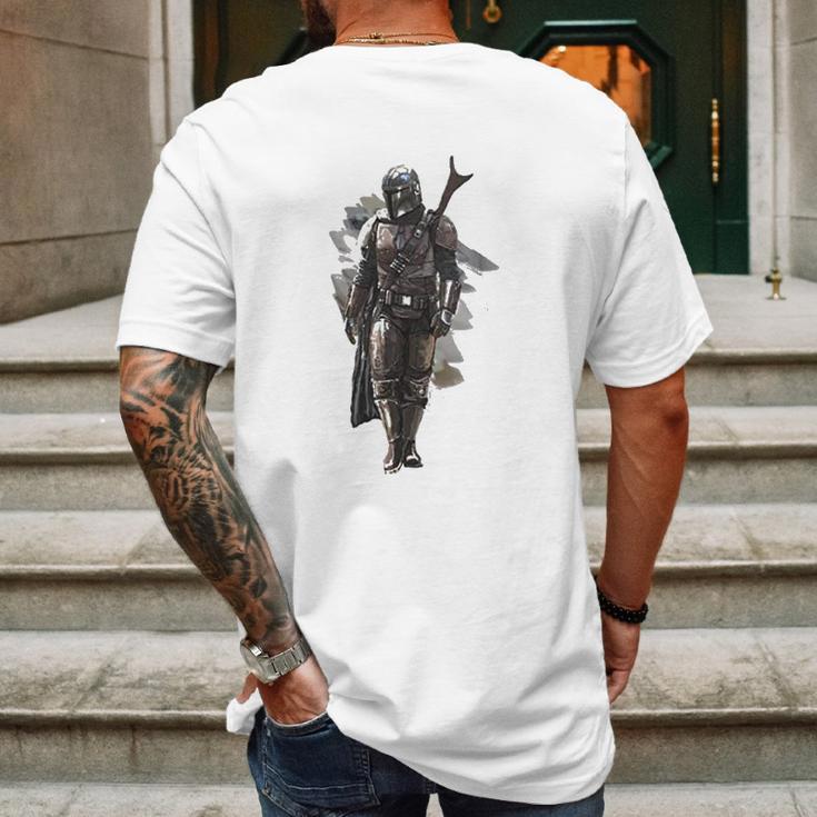 The Mandalorian Motif Mens Back Print T-shirt Gifts for Men