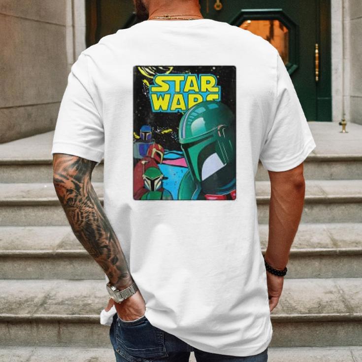 The Mandalorian Retro Comic Mens Back Print T-shirt Gifts for Men