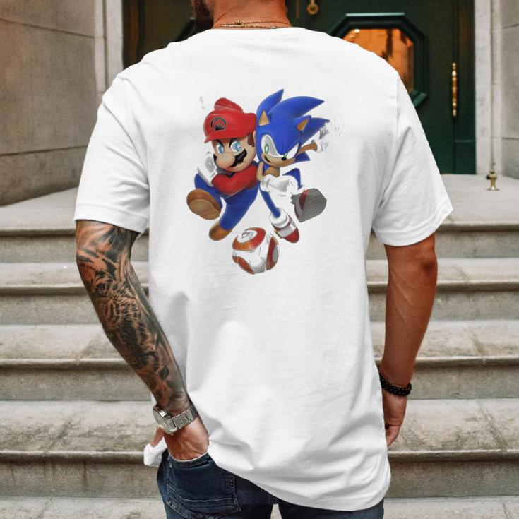 Mario And Sonic Rio Mens Back Print T-shirt Gifts for Men