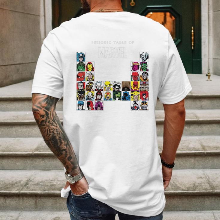 Marvel Periodic Table Of Heroes & Villains Retro T-Shirt Mens Back Print T-shirt Gifts for Men