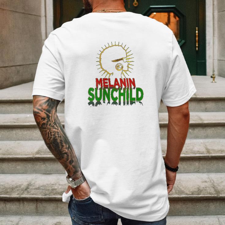 Melanin Woman With Kemetic Egyptian Jewelry Art Mens Back Print T-shirt Gifts for Men