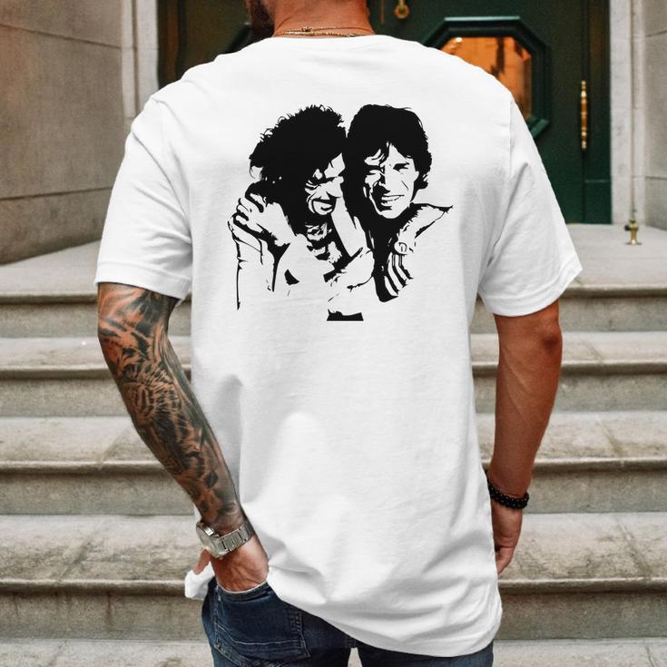 Mick Jagger And Keith Richards Mens Back Print T-shirt Gifts for Men