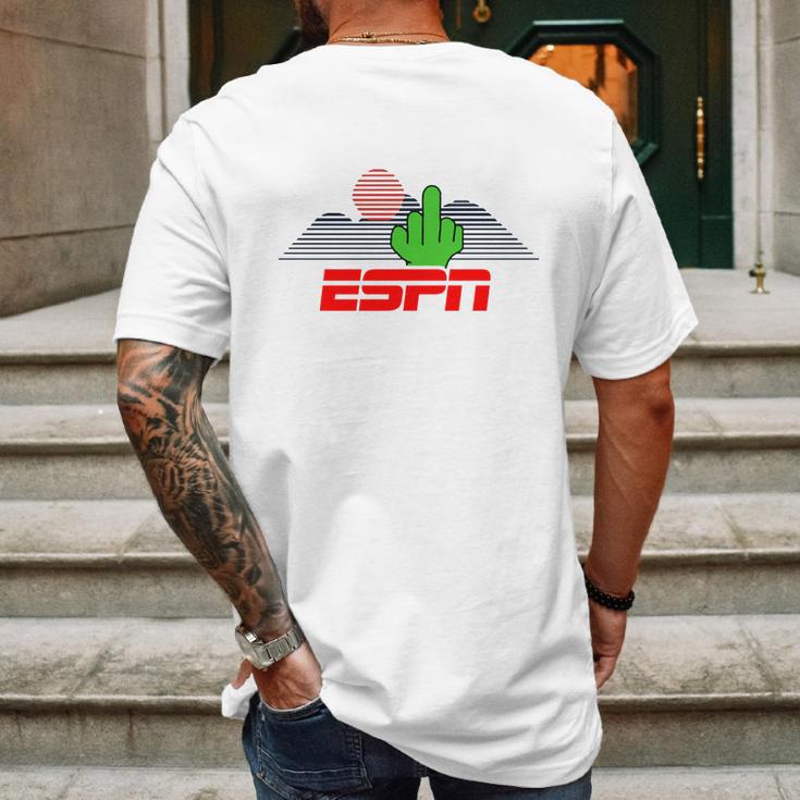 Middle Finger To Espn Mens Back Print T-shirt Gifts for Men