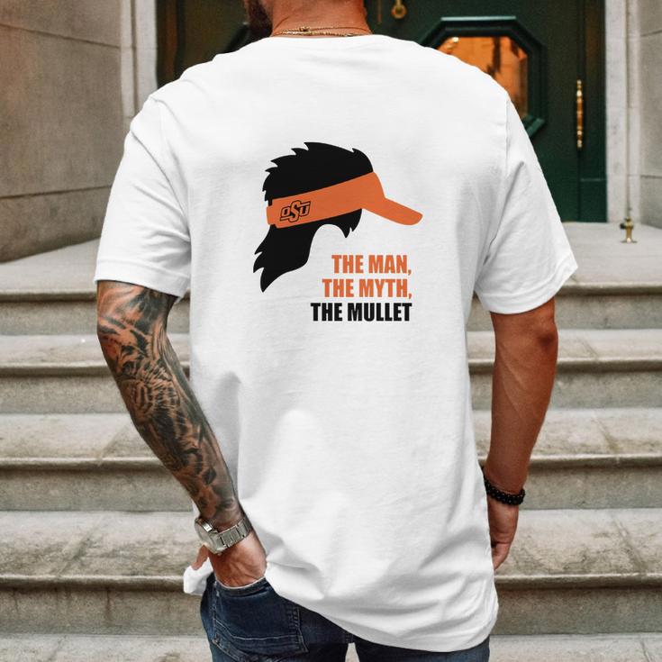 Mike Gundy The Man The Myth The Mullet Mens Back Print T-shirt Gifts for Men