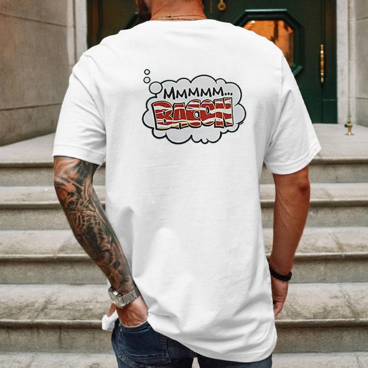 Mmm Bacon Mens Back Print T-shirt Gifts for Men