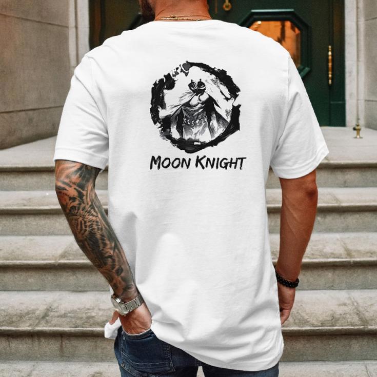 Moon Knight Black And White Mens Back Print T-shirt Gifts for Men