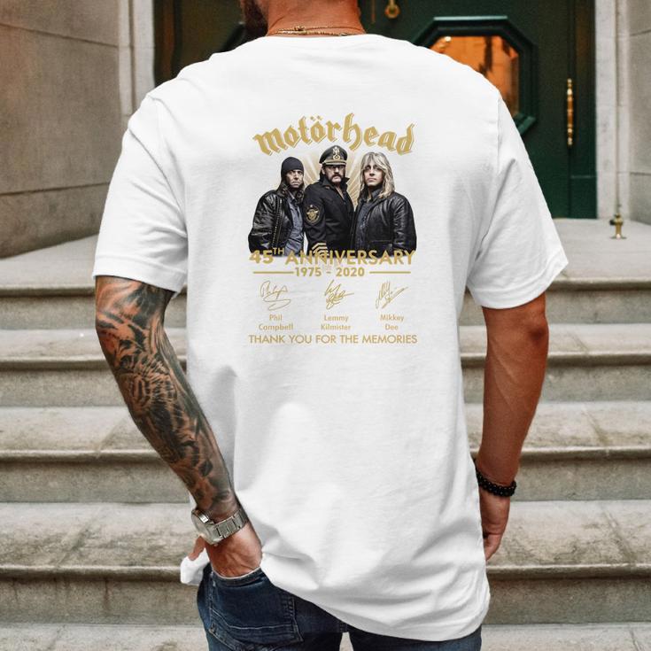 Motorhead 45Th Anniversary 1975-2020 Signatures Shirt Mens Back Print T-shirt Gifts for Men