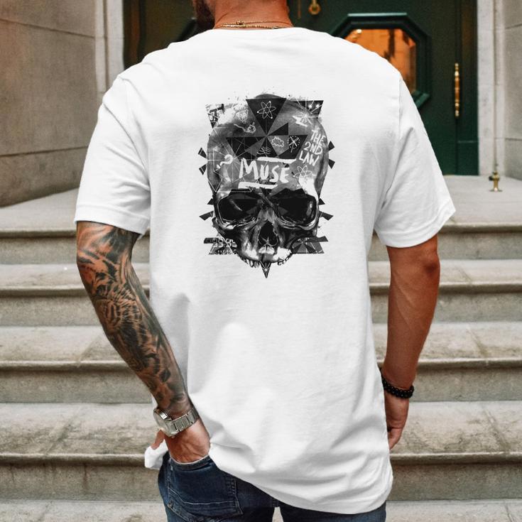 Muse Washed Out Skull The 2Nd Law Tshirt Mens Back Print T-shirt Gifts for Men