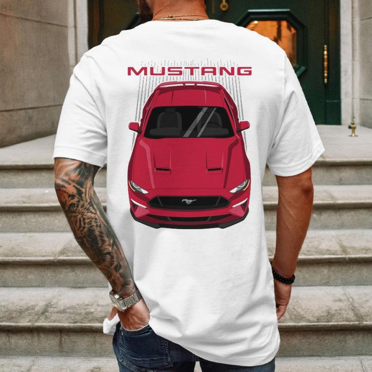 Mustang Gt 2018 To 2019 Ruby Red Mens Back Print T-shirt Gifts for Men