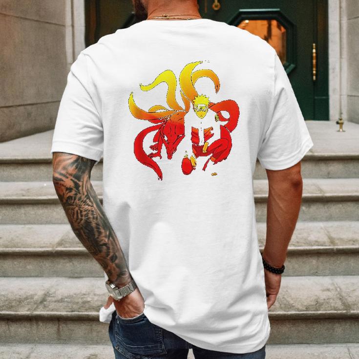 Naruto Shippuden Naruto And 9 Tails Mens Back Print T-shirt Gifts for Men