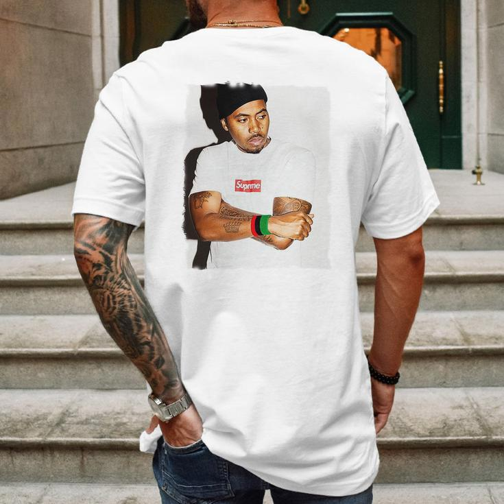 Nasty Nas Rapper Mens Back Print T-shirt Gifts for Men