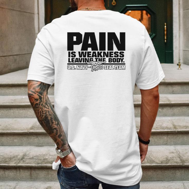 Navy Seals Pain Is Weakness Leaving The Body Mens Back Print T-shirt Gifts for Men