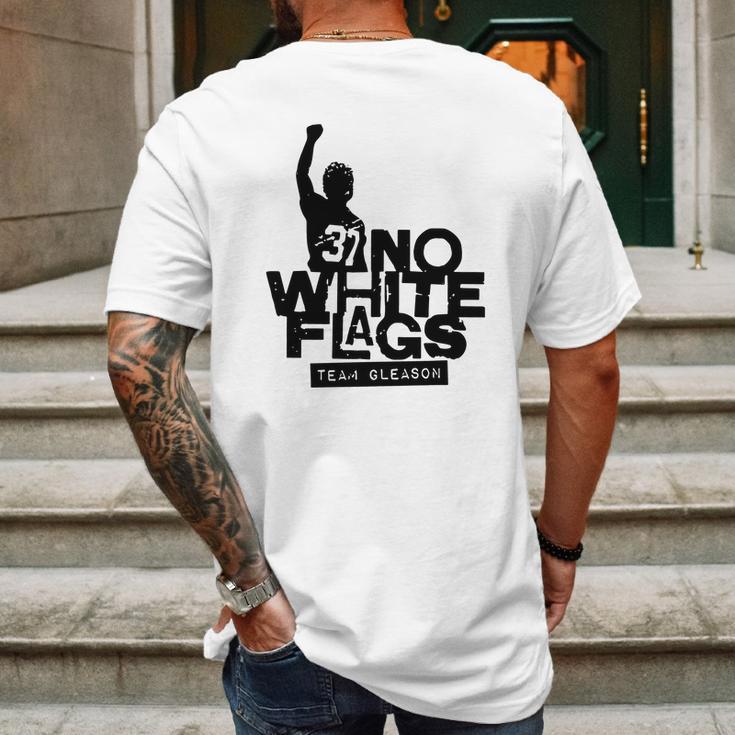 No White Flags Team Gleason Shirt Mens Back Print T-shirt Gifts for Men