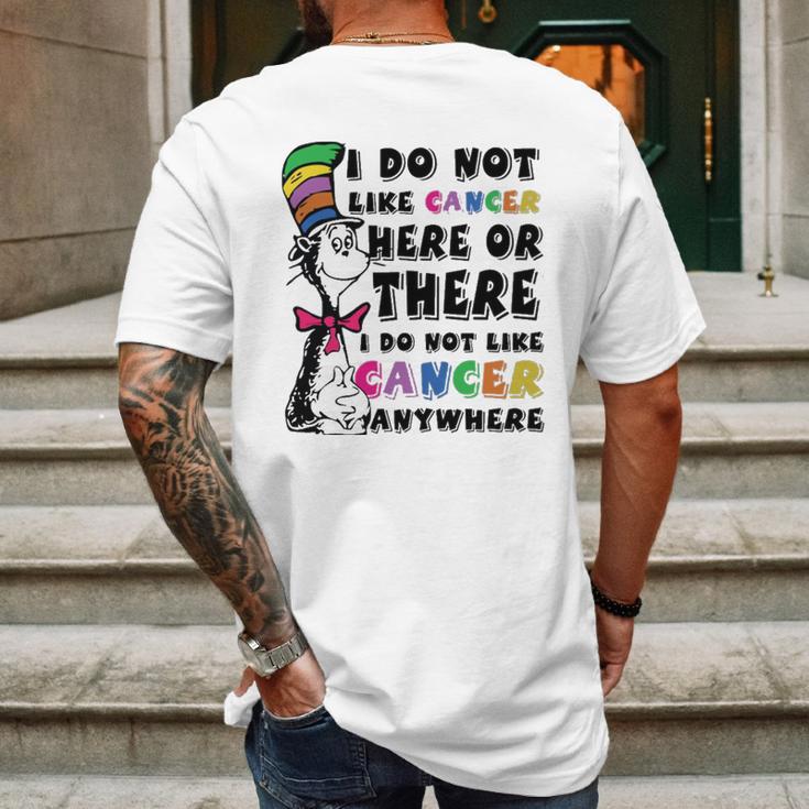 I Do Not Like Cancer Zodiac Here Or There Anywhere Dr Seuss Mens Back Print T-shirt Gifts for Men