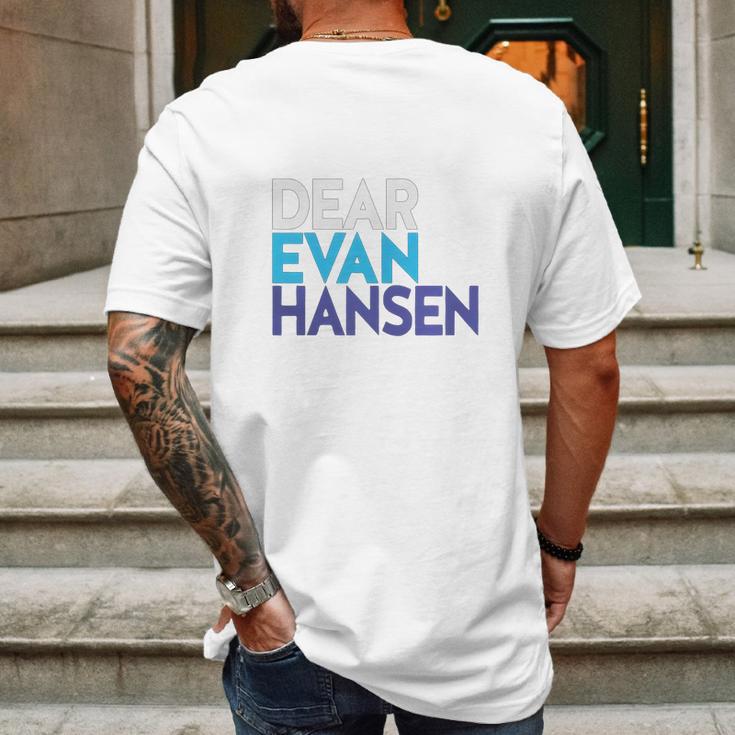 Official Evan Hansen Dark Colors Mens Back Print T-shirt Gifts for Men