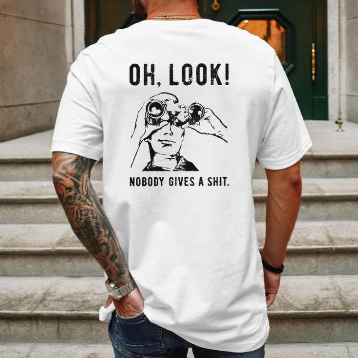 Oh Look Nobody Gives A Shit Special 2022 Gift Mens Back Print T-shirt Gifts for Men