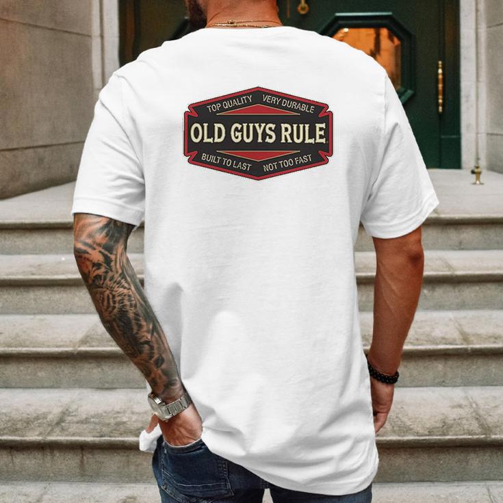 Old Guys Rule Built To Last Gravel Mens Back Print T-shirt Gifts for Men